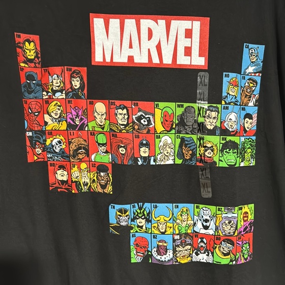 Marvel Periodic Table of Heroes and Villains Tee size XL - Picture 2 of 4